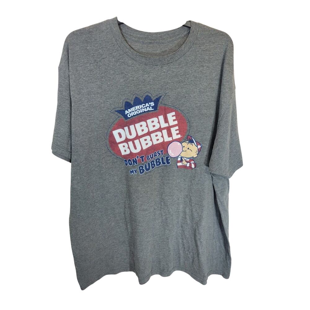 Vintage Tee Luv Dubble Bubble Gray Don't‎ Burst My Bubble T-Shirt Men's Size 2XL